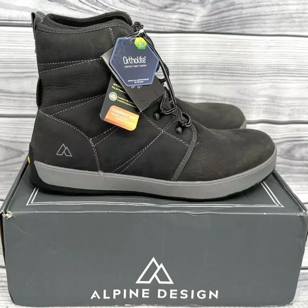 ALPINE DESIGN X KAMIK EZRA WATERPROOF LEATHER BOOTS Men's Size 8.5 GREY‎ NEW
